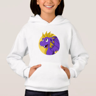 Lila Drache Cartoon Hoodie