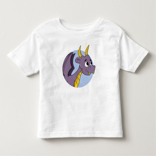 Lila Drache Cartoon Kleinkind T - Shirt (Vorderseite)