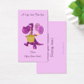 Lila Drache Cupcake Personalisierte Geschenkkarte (Schreibtisch)