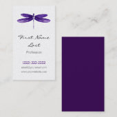 Lila Drache-Fliegen-Karten der Visitenkarte (Vorne/Hinten)