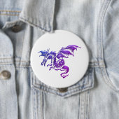 Lila Drache gegen Weiß Button (Beispiel)