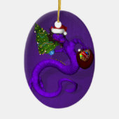Lila Drache Keramik Ornament (Vorne)