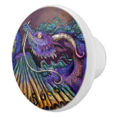 Lila Drache Keramikknauf (Rechts)