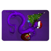 Lila Drache Magnet (Horizontal)