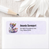 Lila Drache mit eleganter Krone (Insitu)