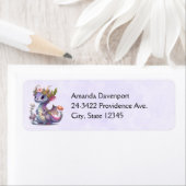 Lila Drache mit eleganter Krone (Insitu)