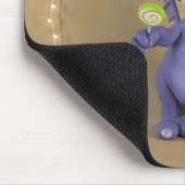 Lila Drache mit Lutscher Mousepad (Ecke)