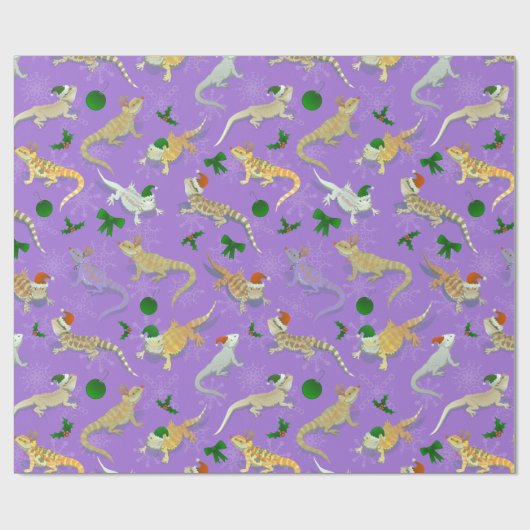 Lila Drache Morph Holiday Geschenkpapier (Flach)