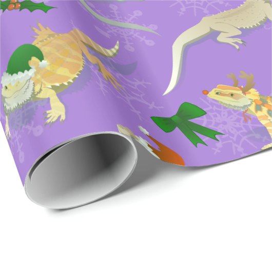Lila Drache Morph Holiday Geschenkpapier (Rolleneckpunkt)