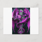Lila Drache Postkarte (Vorderseite)
