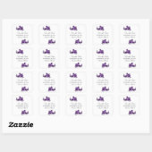 Lila Drache Save-the-Date-Aufkleber Quadratischer Aufkleber (Blatt)