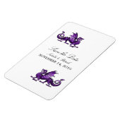Lila Drache speichert das Datumsfenster Magnet (Linke Seite)