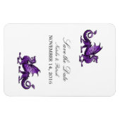 Lila Drache speichert das Datumsfenster Magnet (Horizontal)