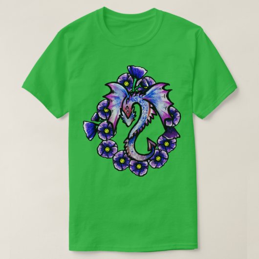 Lila Drache T-Shirt (Design vorne)