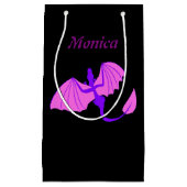 Lila Drachemonogramm-Geschenktasche Kleine Geschenktüte (Vorderseite)