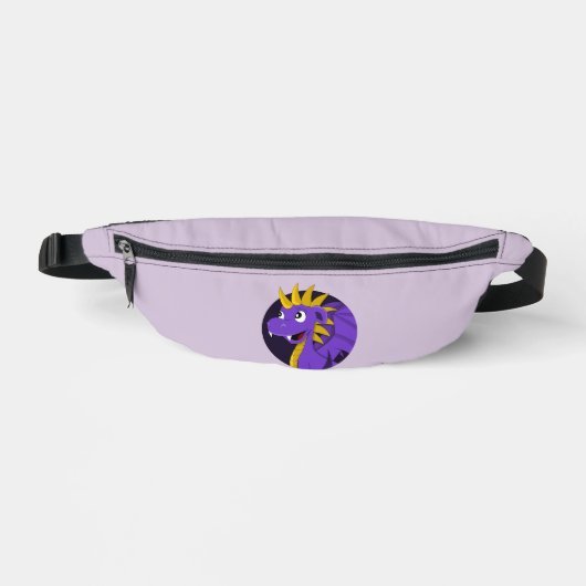 Lila Drachen Cartoon Bauchtasche (Vorderseite)