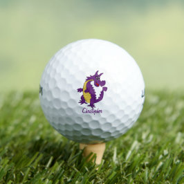 Lila Drachen Design Golfball