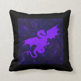 Lila Drachenfantasy-Träume Kissen