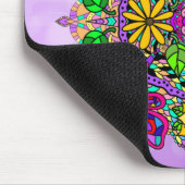 Lila Drachenfliege Mandala Handgezeichnete Kunst Mousepad (Ecke)