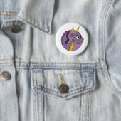 Lila Drachenkartoonale Button (Beispiel)