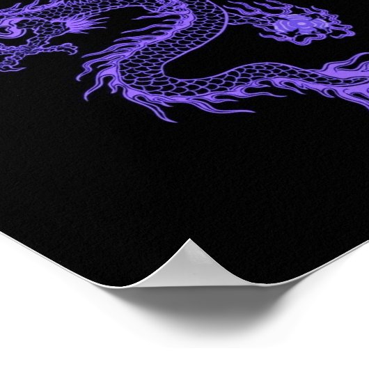 Lila Drachenposter Poster (Ecke)