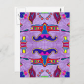 Lila Drachenpostkarte Postkarte (Vorne/Hinten)