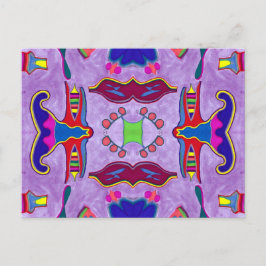 Lila Drachenpostkarte Postkarte