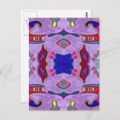 Lila Drachenpostkarte Postkarte (Vorne/Hinten)