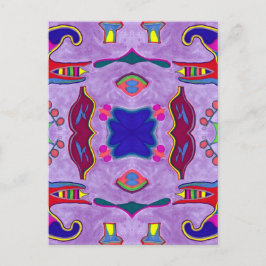Lila Drachenpostkarte Postkarte