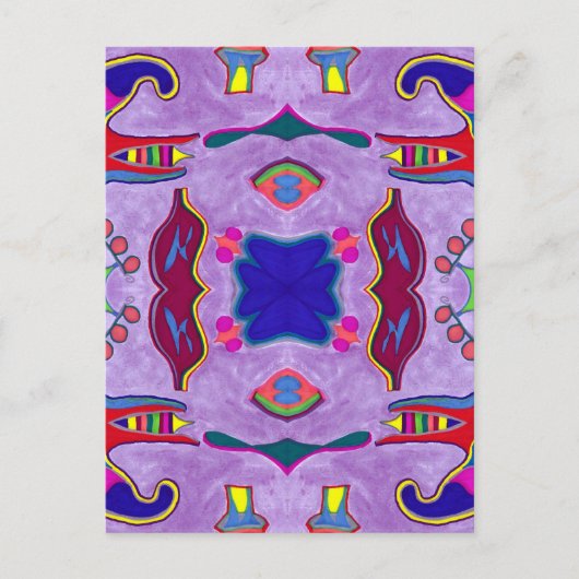 Lila Drachenpostkarte Postkarte (Vorderseite)