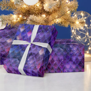 Lila Drachenskala Geschenkpapier