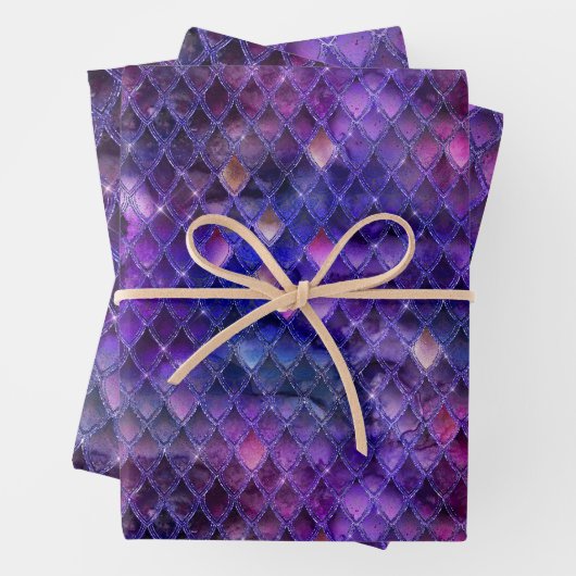 Lila Drachenskala Geschenkpapier Set (Beispiel)