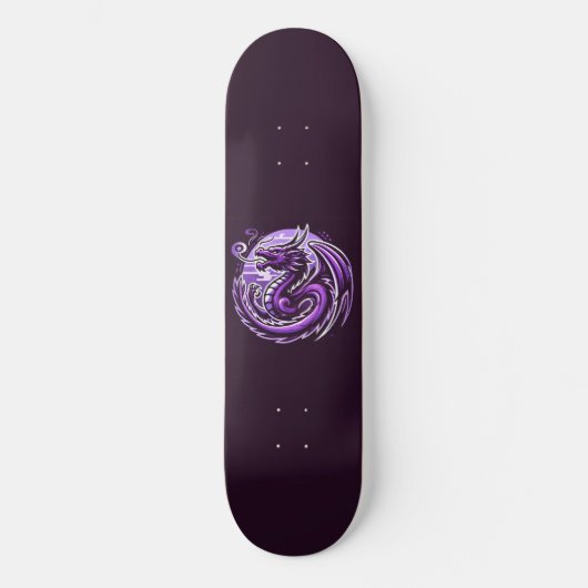 Lila Drachenzirkel Skateboard (Vorderseite)