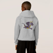 Lila Dragon Cartoon Sweatshirt (Schwarz voll)