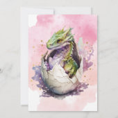 Lila Dragon Geburtstagseinladungen Einladung (Rückseite)