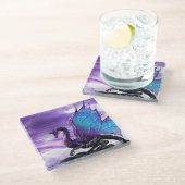 Lila Dragon Glass Untersetzer (Schrägansicht)
