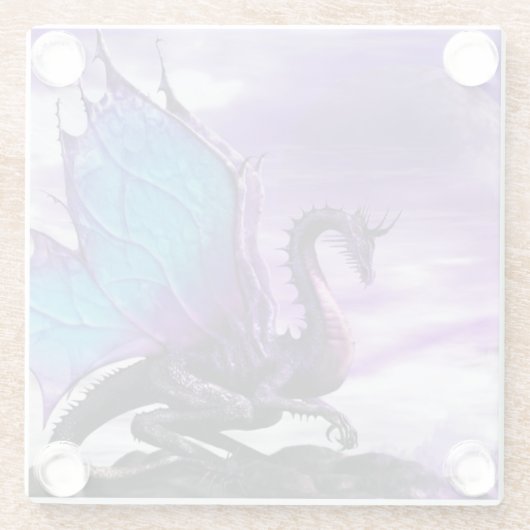 Lila Dragon Glass Untersetzer (Rückseite)