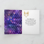 Lila Dragon Scales Imitate Glitzer Happy Birthday Karte (Innenseite)