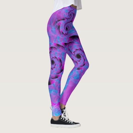 Lila Dragon Swirl Leggings (Rechts)