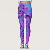Lila Dragon Swirl Leggings (Vorderseite)