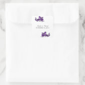 Lila Dragon Wedding Stickers (Tasche)