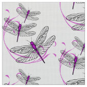 Lila Dragonflies-Fabric Stoff (Nahaufnahme)