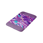 Lila Dragonfly Bath Mat Badematte (Schrägansicht)
