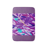 Lila Dragonfly Bath Mat Badematte (Vorderseite Vertikal)