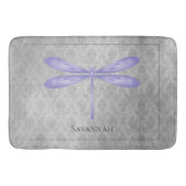 Lila Dragonfly Damask Badematte (Vorderseite)
