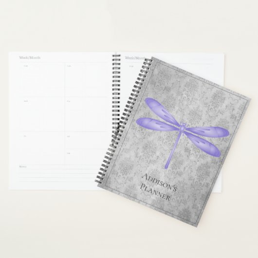 Lila Dragonfly Damask Planer (Anzeige)