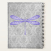 Lila Dragonfly Damask Planer (Rückseite)