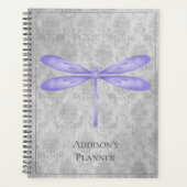 Lila Dragonfly Damask Planer (Vorderseite)
