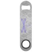 Lila Dragonfly Damask Speed Flaschenöffner (Rückseite)