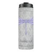 Lila Dragonfly Damask Thermosbecher (Vorderseite)
